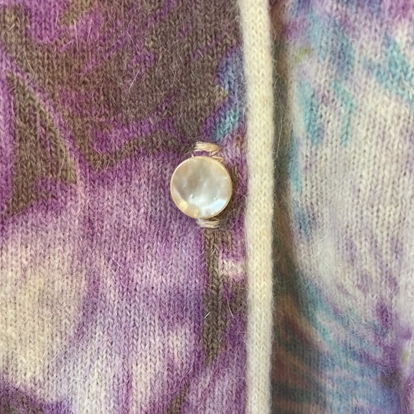 Vintage angora and lambswool cardigan - Picture 4 of 4